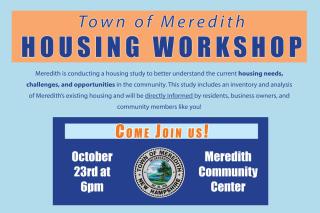 Town of Meredith Housing Workshop 